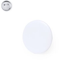 Pin Suju de metal blanco con imperdible posterior