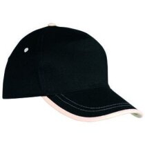Gorra sencilla de colores con ribete combinado personalizada negra Gorra sencilla de colores con ribete combinado personalizada negra