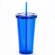 Vaso de plastico transparente de colores Azul