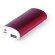 Batería portátil en aluminio con led de 4000 mah Rojo