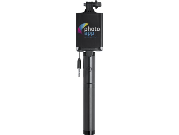 Palo selfie y power bank negro merchandising