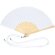 Abanico plegable Yanex de bambú y poliéster con mosquetón Blanco