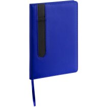 Libreta con tapas de polipiel y 80 hojas azul