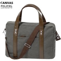 Bandolera Tramez canvas gris acolchada portátil