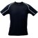 Camiseta manga corta unisex detalles de color 135 gr fleser personalizada negra