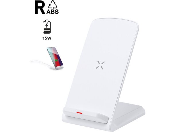 Cargador inalámbrico con logotipo soporte smartphone Tayil Rcs detalle 1