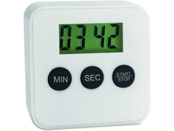Temporizador de cocina digital personalizado blanco Temporizador de cocina digital personalizado blanco
