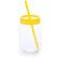 Tarro Sirex de cristal plástico de cocina amarillo