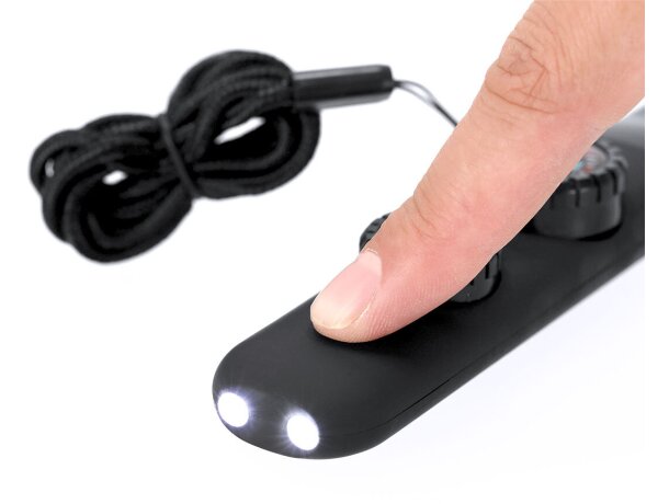 Silbato supervivencia Palorix con brújula y linterna LED detalle 6