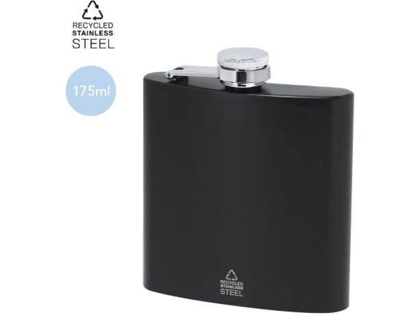 Petaca Lindog acero inox reciclado 175ml con tapa rosca detalle 1