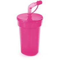 Vaso de plástico 400 ml con pajita economico Vaso de plástico 400 ml con pajita economico