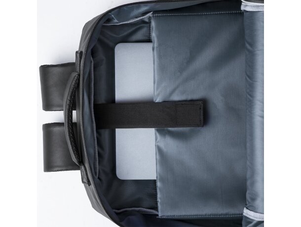 Mochila Nexera polipiel negra acolchada portátil 15 pulgadas detalle 4