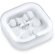 Cascos auriculares en estuche cort blanco