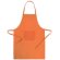 delantal de tejido mixto con bolsillo naranja