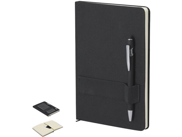 Bloc notas Rubín A5 con portada rígida en poliéster reciclado detalle 1