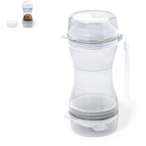 Comedero para regalo con botella de agua