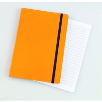 Bloc de notas con 80 hojas flexible naranja barato