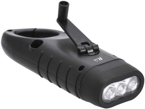 Linterna Trakip con carga solar y dinamo manual de ABS reciclado detalle 4