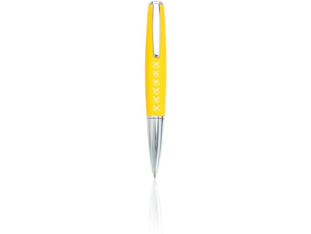 Bolígrafo elegante de polipiel con clip personalizado