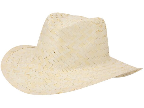 Sombrero Rusnak personalizada en paja trenzada natural blanca detalle 3
