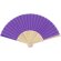 Abanico Mynor de bambú y poliéster 190T personalizable Morado
