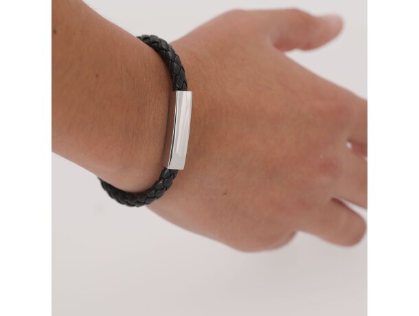 Pulsera Karasef acero inoxidable pulido con grabado láser detalle 4