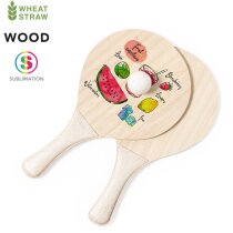 Palas playa Zaxia personalizada madera caña trigo