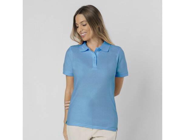 Polo mujer algodón piqué Charles manga corta personalizable detalle 1