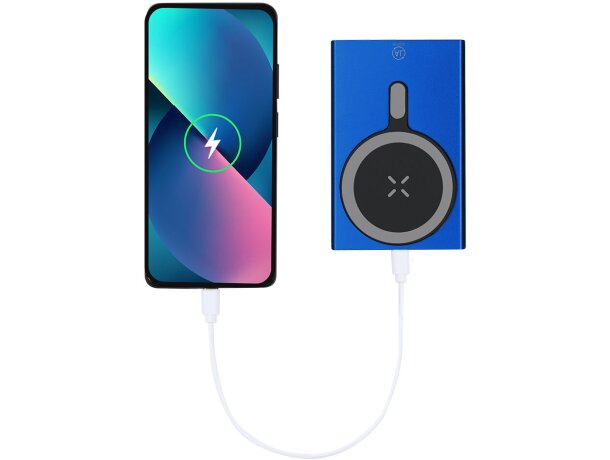 Power bank Bertex aluminio reciclado 5000 mAh carga inalámbrica detalle 5