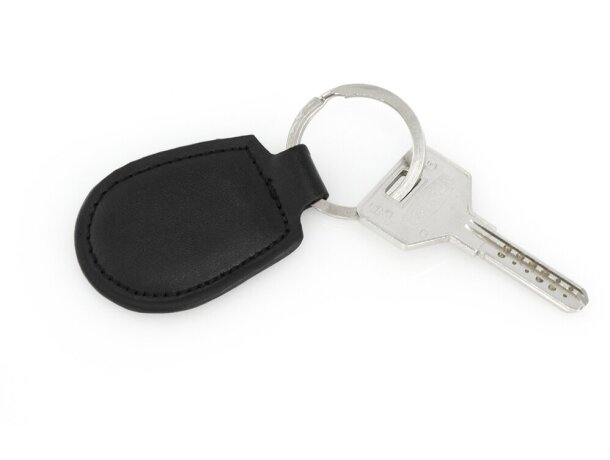 Llavero de polipiel en colores personalizado negro