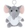 Llavero peluche elefante Gunnin con camiseta personalizable Blanco