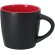Taza cerámica Bibarsi 350ml negro mate con interior a color Rojo