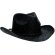 sombrero estilo tejano de poliester personalizado negro