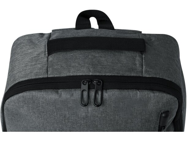 Mochila para portátil con cintas acolchadas y ajustables rPET 600D Ingria detalle 5