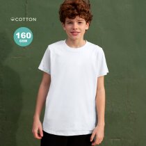 Camisetas niños algodón ring spun 160 g/m2