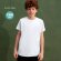 Camiseta&nbsp;Seiyo infantil de algodón ring spun con cuello redondo