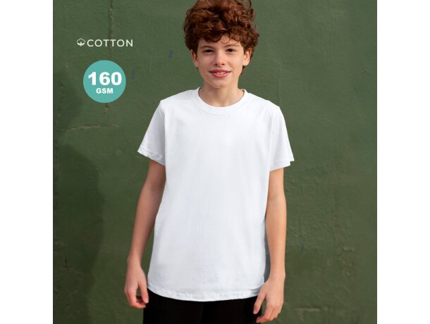 Camiseta para niño personalizada algodón ring spun 160 g/m2 Seiyo detalle 1