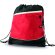 mochila bicolor con cuerdas personalizada roja