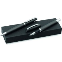 conjunto para regalar de bolígrafo y roller en aluminio