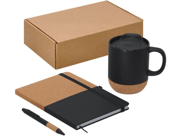 Set Forar regalo corporativo con bloc, bolígrafo y taza detalle 3