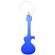 Llavero guitarra de aluminio azul grabado