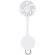 Ventilador portátil Novarin con batería USB y rotación 360° Blanco