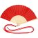 Abanico plegable Yanex de bambú y poliéster con mosquetón Rojo