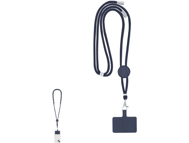 Lanyard soporte smartphone Zaret con mosquetón giratorio detalle 1
