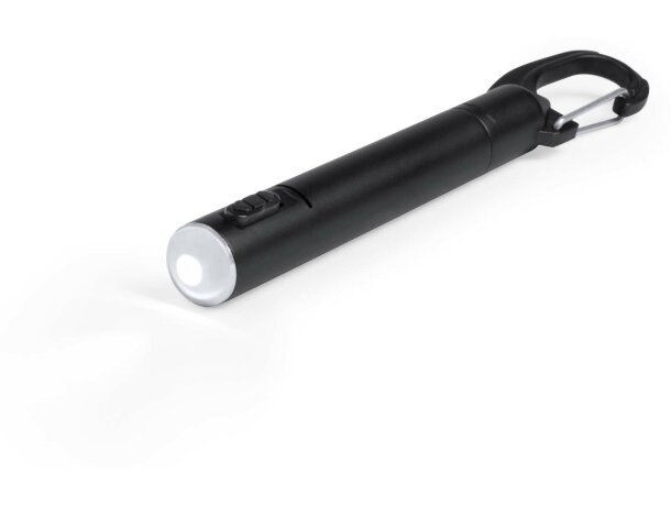 Bolígrafo linterna con luz led negro