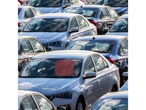 Parasol coche Gomber plegable con interior plateado brillante detalle 5