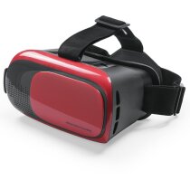 Gafas de realidad virtual ajustables roja con logo