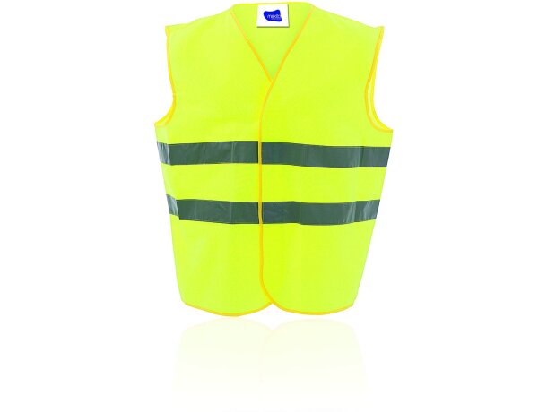 Chaleco reflectante unisex en amarillo grabado