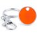 Llavero barata con moneda para carro personalizado naranja