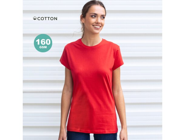 Camisetas manga corta mujer algodón ring spun 160 g/m2 Seiyo detalle 1